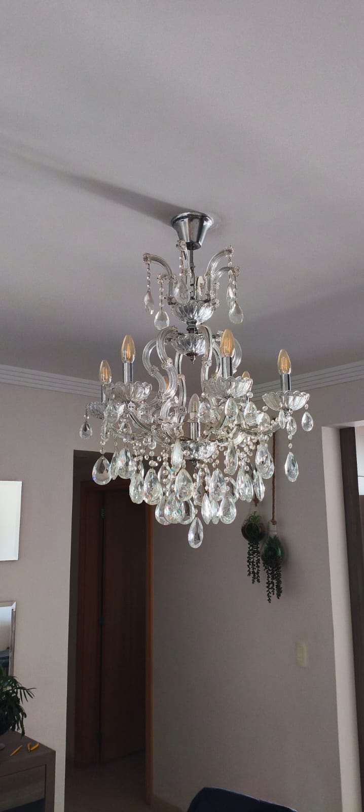 Lustre de cristal em destaque